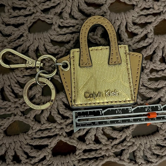 Calvin Klein Gold and Tan Keychain - Picture 5 of 5